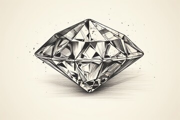 Diamond Illustration. Generative AI