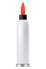 Glue tube. Plastic container of office supplies collection. Types adhesive product.  packaging design illustration