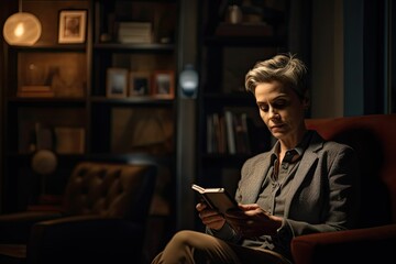 Fototapeta premium Designing a Cozy and Personalized Private Library Room with Generative AI