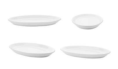 empty plate on transparent png