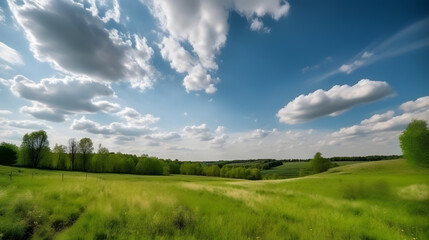 Obraz premium landscape with grass and sky