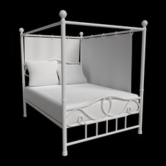 3d model of an old bed
