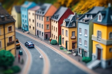 europe style street, ai generative images.