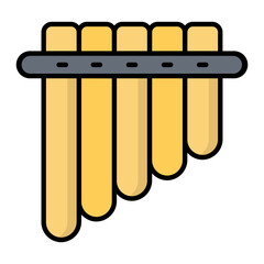 Panpipe Line Color Icon