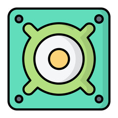 Speaker Line Color Icon