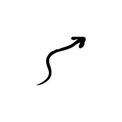 hand drawn arrow on transparent background. PNG