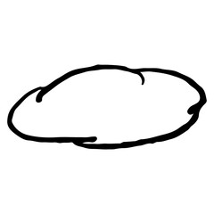 hand drawn speech bubbles on transparent background. PNG