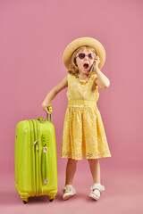 screaming girl traveler