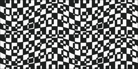 Curly canvas of checkered rounded shapes. For prints, seamless surfaces, pillows, textiles, wallpaper, packaging, interior.