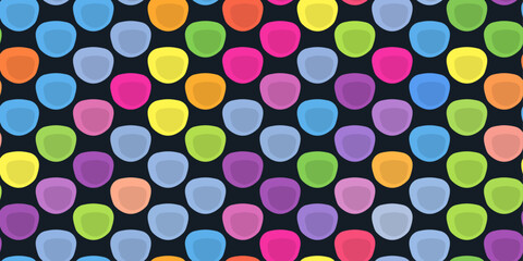Colored rounded shapes, similar to a plectrum. For prints, seamless surfaces, pillows, textiles, wallpaper, packaging, interior.