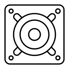 Speaker Thin Line Icon