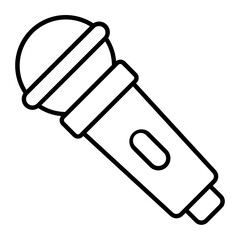 Microphone Thin Line Icon