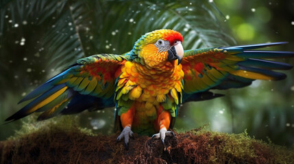 Feathered Friends: A Stunning Close-Up of a Colorful Parrot