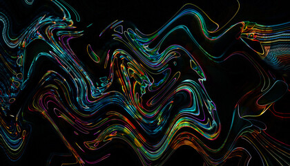 colorful wave glowing edges abstract background