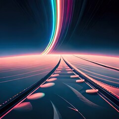 highway in motion blur
