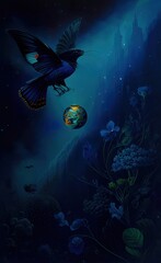 halloween night scene made using Generative AI Technology.