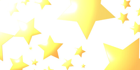 XMAS Stars - Holiday golden decoration, glitter frame isolated -