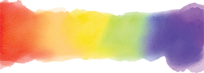 Rainbow  flag watercolor background.LGBT  Pride month texture concept. vector