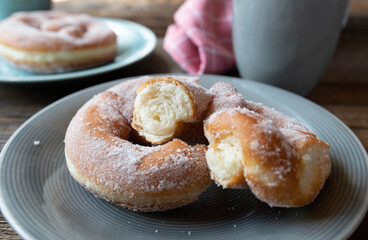 Obraz na płótnie Canvas Sugar pretzel. Traditional german yeast pastry