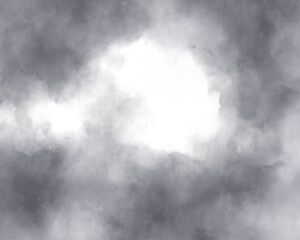 中心に余白のある曇り空のイラスト　背景