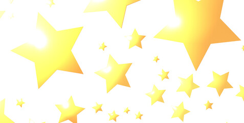 XMAS Stars - Holiday golden decoration, glitter frame isolated -