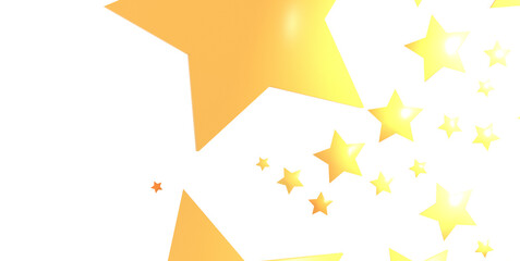 XMAS Banner with golden decoration. Festive border with falling glitter dust and stars.