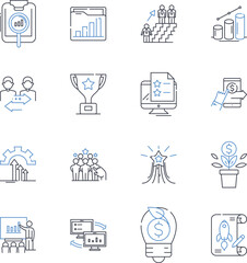 Virtuosity line icons collection. Talent, Mastery, Skill, Flawlessness, Brilliance, Precision, Artistry vector and linear illustration. Excellence,Dexterity,Proficiency outline signs set