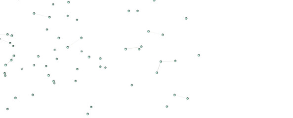 Abstract connected dots and lines. Concept of AI technology, Motion of digital data flow.