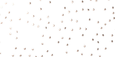 XMAS Stars - Holiday golden decoration, glitter frame isolated - PNG