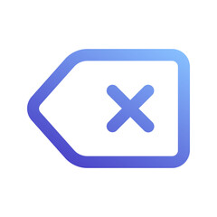Obraz premium backspace gradient icon
