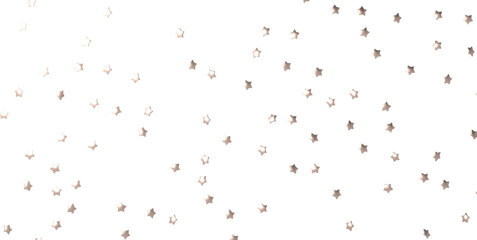 XMAS Stars - Holiday golden decoration, glitter frame isolated - PNG