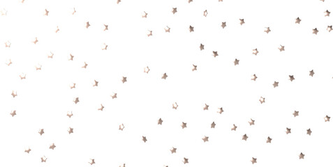 XMAS Stars - Holiday golden decoration, glitter frame isolated - PNG