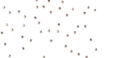 Stars - Holiday golden decoration, glitter frame isolated - PNG