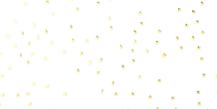 XMAS stars. Confetti celebration, Falling golden abstract decoration for party, birthday celebrate, PNG