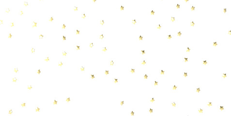 XMAS stars. Confetti celebration, Falling golden abstract decoration for party, birthday celebrate,