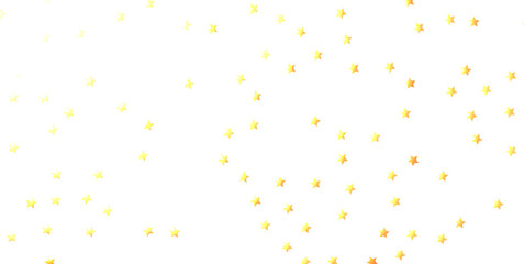 XMAS Stars - Holiday golden decoration, glitter frame isolated - PNG