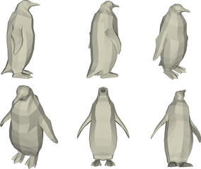 Little penguin illustration vector sketch