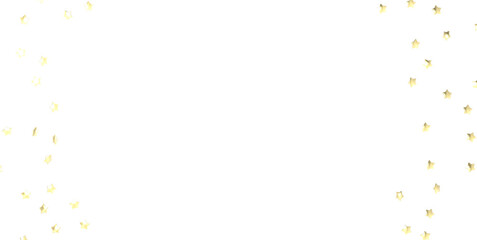 XMAS Stars - Holiday golden decoration, glitter frame isolated - PNG