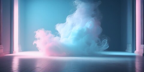 Naklejka premium a purple and pink smoke. generative ai