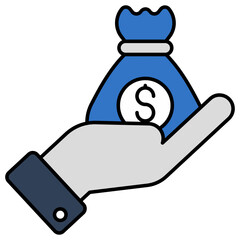 Modern design icon of donation