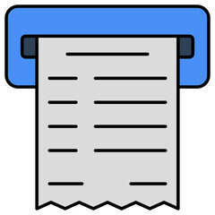 Trendy vector design of bank slip