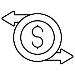 Creative design icon of money transfer 