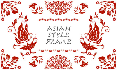 アジア調フレーム19（茶色） © S.drawing