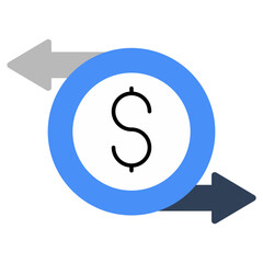 Creative design icon of money transfer 