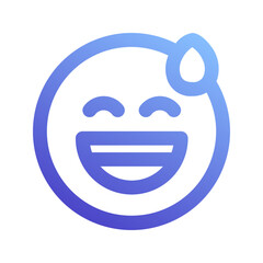 grinning gradient icon