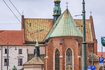 Obraz premium St Francis of Assisi Church in Old Town, historic part of Krakow, Poland