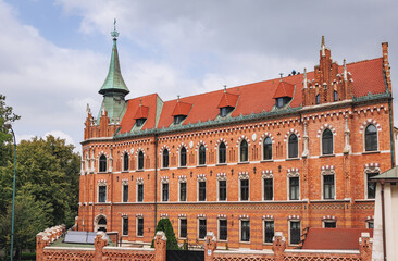 Obraz premium Building of Higher Theological Seminary of the Archdiocese of Krakow city, Poland