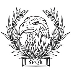 Roman Eagle with the inscription SPQR