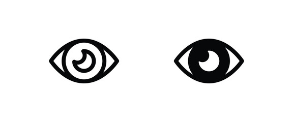 vision icon, eye vector, sign, symbol, logo, illustration, editable stroke, flat design style isolated on white. view, look, opinion, glance, peek, glimpse, dekko, eyebeam, eyewink