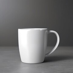 Obraz premium Plain White Coffee Mug Mockup in Dark Background, Generative AI